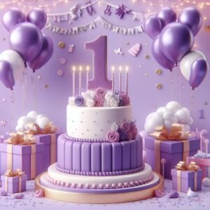 Purple Dreams Unveiled 1st Birthday Wishes video in Full HD
